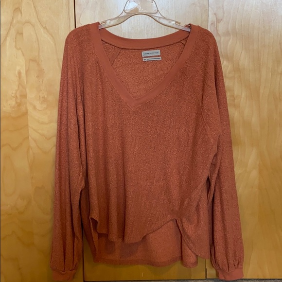 Urban Outfitters Tops - Orange fuzzy urban outfitters long sleeve